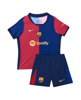 Barcelona Home Jersey Kit 2024/25 Kids(Jersey+Shorts)
