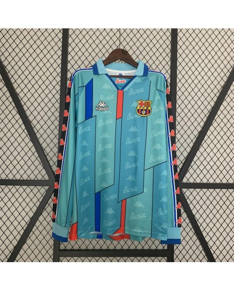 Retro 1996/97 Barcelona Away Long Sleeve Soccer Jersey