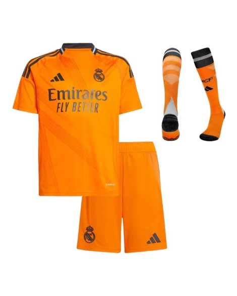 Real Madrid Away Jersey Kit 2024/25 Kids(Jersey+Shorts+Socks)