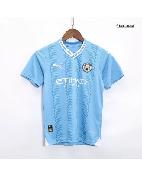 Youth Manchester City Jersey Kit 202324 Home