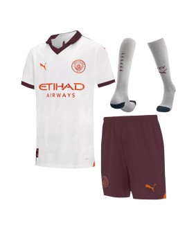 Youth Manchester City Jersey Whole Kit 2023/24 Away