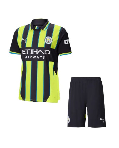 Manchester City Away Soccer Jersey Kit 2024/25 (Jersey+Shorts)