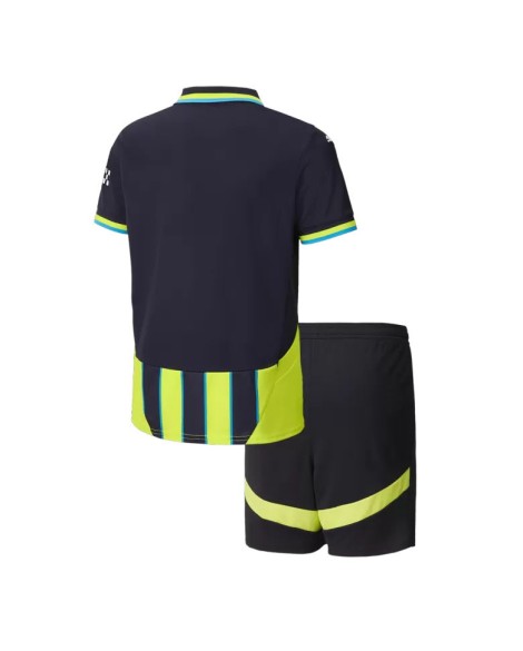 Manchester City Away Soccer Jersey Kit 2024/25 Kids(Jersey+Shorts)