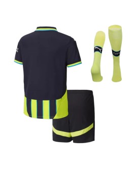 Manchester City Away Soccer Jersey Kit 2024/25 Kids(Jersey+Shorts+Socks)