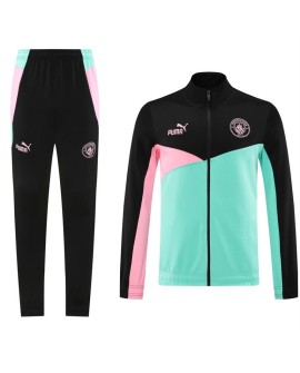 Manchester City Training Kit (Jacket+Pants) Black&Green 2024/25