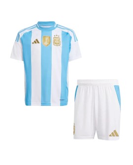 Argentina Home Jersey Kit Copa America 2024 Kids(Jersey+Shorts)