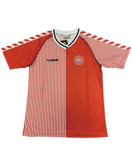 Retro 1986 Denmark Home Soccer Jersey