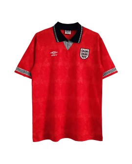 England Away Jersey Retro 1990 By - Red