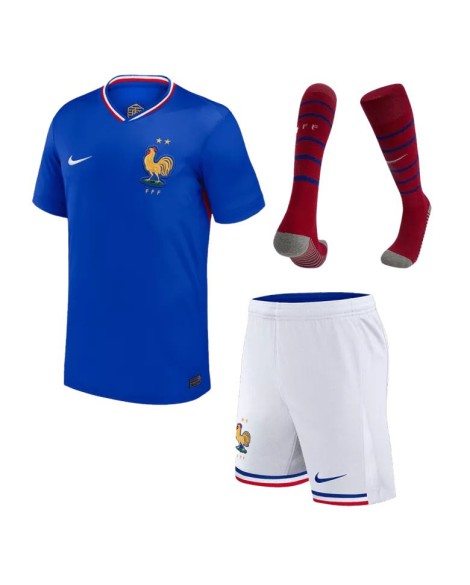 France Home Jersey Kit EURO 2024 (Jersey+Shorts+Socks)