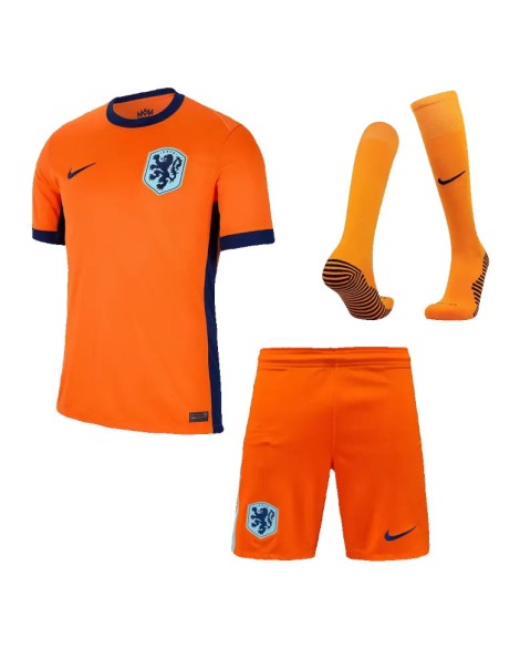 Netherlands Home Jersey Kit EURO 2024 (Jersey+Shorts+Socks)