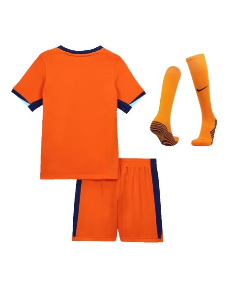 Netherlands Home Jersey Kit EURO 2024 Kids(Jersey+Shorts+Socks)