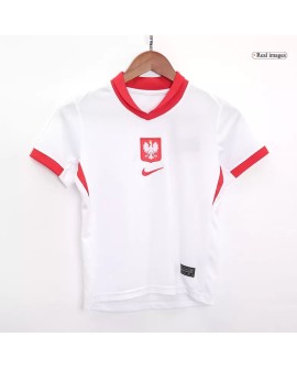 Poland Home Jersey Kit EURO 2024 Kids(Jersey+Shorts)