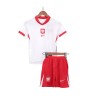 Poland Home Jersey Kit EURO 2024 Kids(Jersey+Shorts)