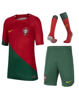 Youth Portugal Jersey Whole Kit 2022 Home
