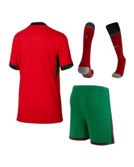 Portugal Home Jersey Kit EURO 2024 Kids(Jersey+Shorts+Socks)