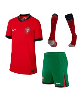 Portugal Home Jersey Kit EURO 2024 Kids(Jersey+Shorts+Socks)