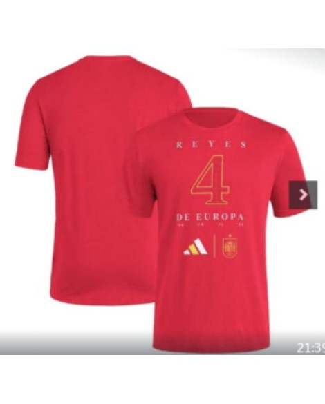 Spain EURO 2024 4th Crown Commemorative Shirt - Red