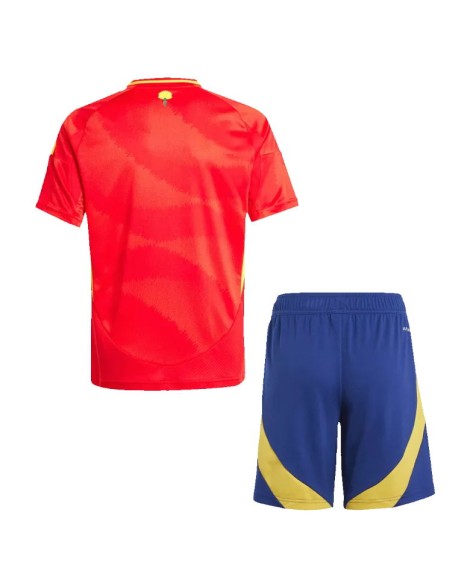 Spain Home Jersey Kit EURO 2024 Kids(Jersey+Shorts)