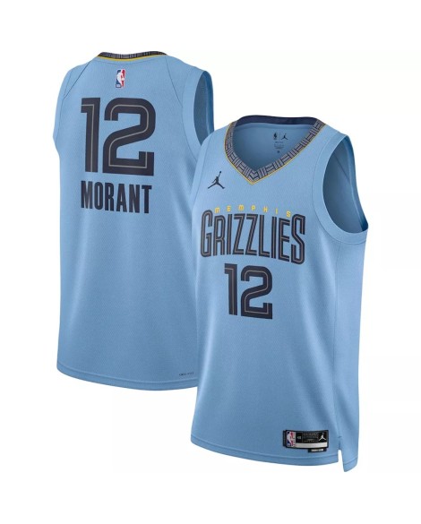 Men's Memphis Grizzlies Ja Morant #12 Jordan Brand Light Blue 2022/23 Swingman Jersey - Statement Edition