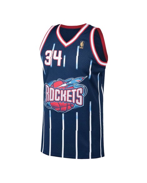 Men's Houston Rockets Hakeem Olajuwon #34 Mitchell & Ness Navy Swingman NBA Jersey