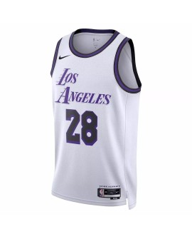 Men's Los Angeles Lakers Rui Hachimura #28 Nike White 2022/23 Swingman Jersey - City Edition