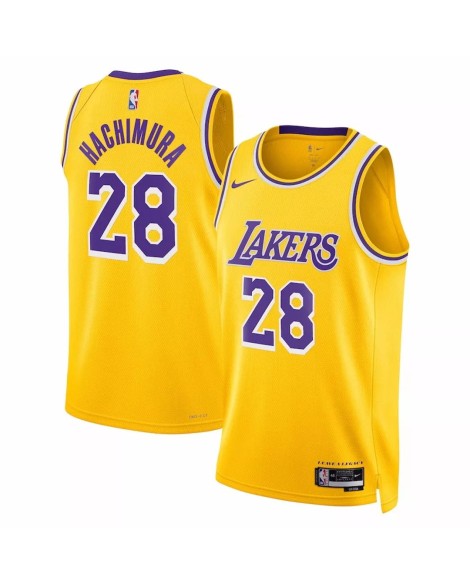 Men's Los Angeles Lakers Rui Hachimura #28 Nike Gold 2022/23 Swingman Jersey - Icon Edition