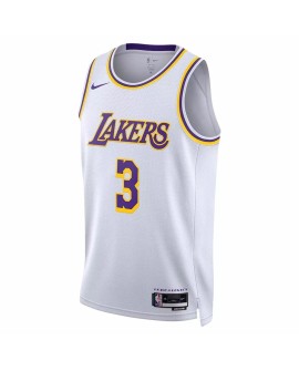 Men's Los Angeles Lakers Anthony Davis #3 Nike White 2022/23 Swingman Jersey - Association Edition