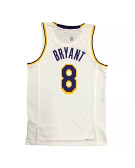 Men's Los Angeles Lakers Kobe Bryant #8 White Diamond Swingman Jersey - Icon Edition