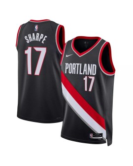 Men's Portland Trail Blazers Shaedon Sharpe #17 Black 2022/23 Swingman Jersey - Icon Edition