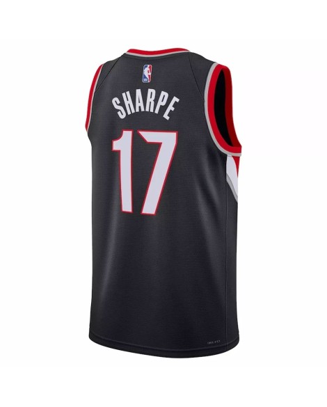 Men's Portland Trail Blazers Shaedon Sharpe #17 Black 2022/23 Swingman Jersey - Icon Edition