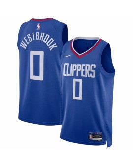 Men's LA Clippers Russell Westbrook #0 Nike Royal 2022/23 Swingman Jersey - Icon Edition