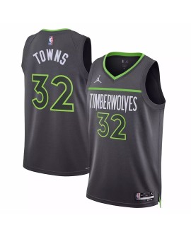 Men's Minnesota Timberwolves Karl-Anthony Towns #32 Jordan Brand Gray 2022/23 Swingman Jersey - Statement Edition