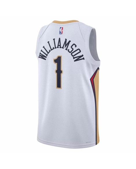 Men's New Orleans Pelicans Zion Williamson #1 White 22/23 Jersey - Association Edition