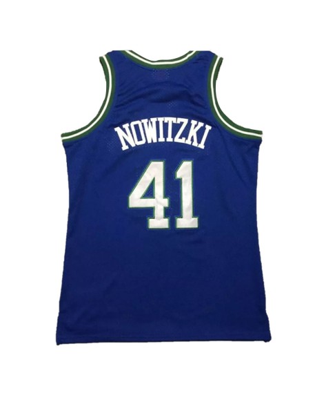 Men's Dallas Mavericks Nowitzki #41 Mitchell & Ness Blue 1998/99 Swingman NBA Jersey