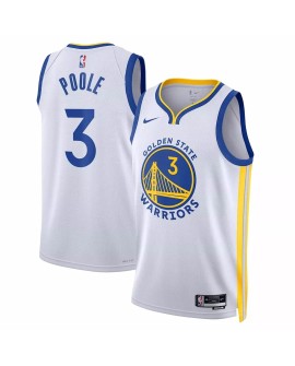Men's Golden State Warriors Jordan Poole #3 White 2022/23 Swingman Jersey - Association Editon