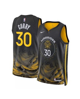 Men's Golden State Warriors Stephen Curry #30 Nike Black 2022/23 Swingman Jersey - City Edition