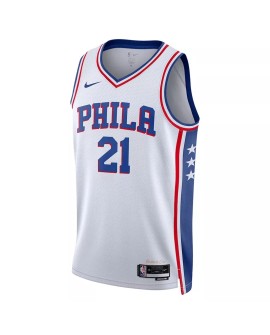 Men's Philadelphia 76ers Joel Embiid #21 White 22/23 Swingman Jersey - Association Edition
