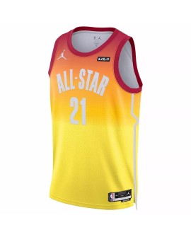 Men's Joel Embiid #21 Jordan Brand Orange 2023 NBA All-Star Game Swingman Jersey