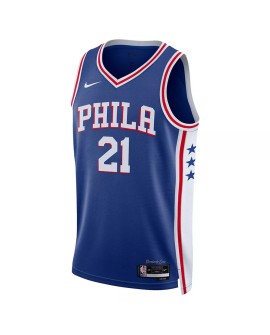Men's Philadelphia 76ers Joel Embiid #21 Nike Royal 2022/23 Swingman Jersey - Icon Edition