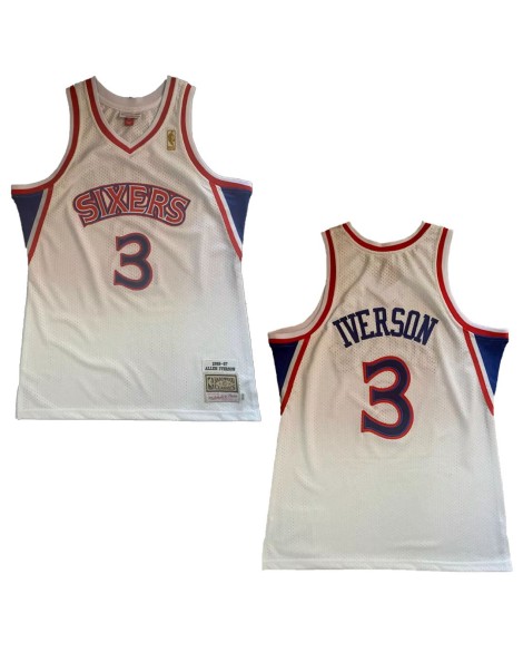 Men's Philadelphia 76ers Mitchell & Ness White Swingman NBA Jersey - Classic Edition