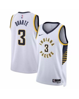 Men's Indiana Pacers Chris Duarte #3 Nike White 2022/23 Swingman Jersey - Association Edition