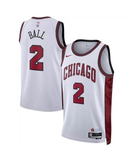 Men's Chicago Bulls Lonzo Ball #2 Nike White 22/23 Swingman Jersey - City Edition