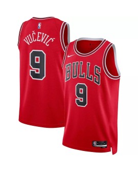 Men's Chicago Bulls Nikola Vucevic #9 Nike Red 22/23 Swingman Jersey - Icon Edition