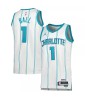Men's Charlotte Hornets Ball #1 White 22/23 Swingman Jersey - Association Edition
