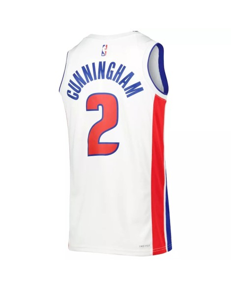 Men's Detroit Pistons Cade Cunningham #2 Nike White 2022/23 Swingman Jersey - Association Edition