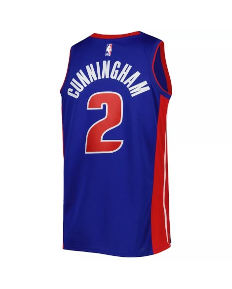 Men's Detroit Pistons Cade Cunningham #2 Nike Blue 2022/23 Swingman Jersey - Icon Edition