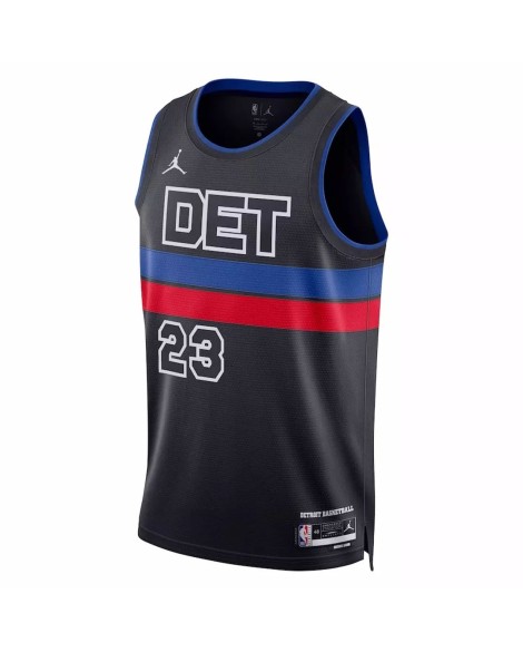 Men's Detroit Pistons Jaden Ivey #23 Jordan Brand Black 2022/23 Swingman Jersey - Statement Edition