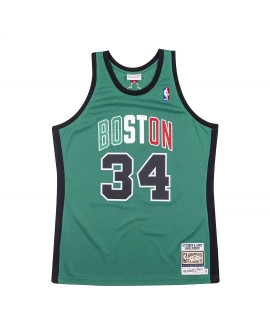Men's Boston Celtics Paul Pierce #34 Mitchell&Ness Green 2007-08 Hardwood Classics Authentic Jersey