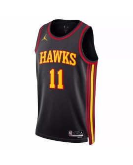 Men's Atlanta Hawks Trae Young #11 Jordan Brand Black 2022/23 Statement Edition Swingman Jersey