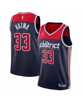 Men's Washington Wizards Kyle Kuzma #33 Jordan Brand Navy 2022/23 Swingman Jersey - Statement Edition